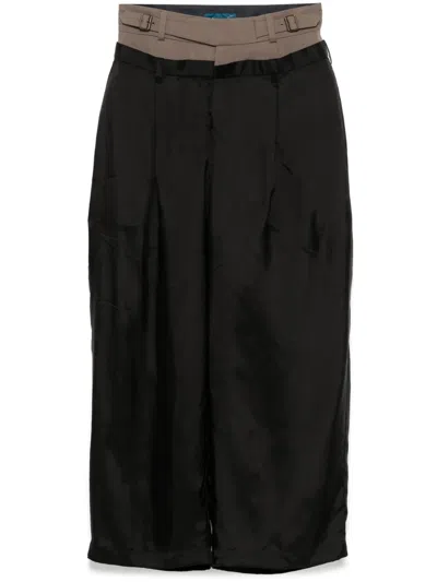 Kolor Layered Trousers In Black