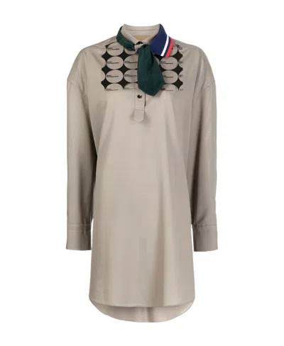 Kolor Logo Long-sleeved Blouse In Nude