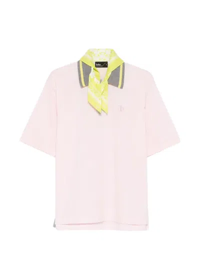 Kolor Logo-embroidered Polo Shirt In Pink