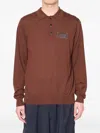 Kolor Long-sleeve Polo-neck Sweater In Brown