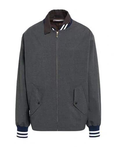 Kolor Man Jacket Charcoal Size 4 Polyester, Wool In Blue