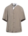 Kolor Taupe Layered Shirt In Grey