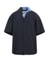 Kolor Man Shirt Midnight Blue Size 1 Nylon, Polyurethane, Polyester, Cotton