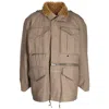 Kolor Shearling-collar Drawstring Jacket In Beige