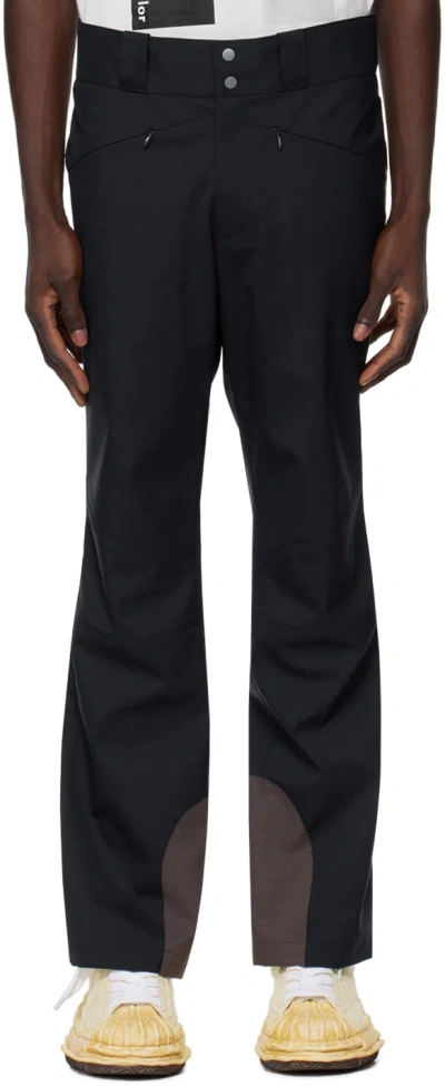 Kolor Navy Paneled Trousers In D-navy