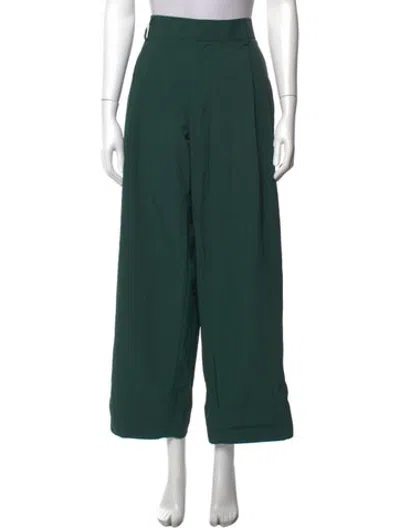 Pre-owned Kolor Nylon Wide Leg Pants In Green