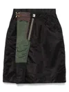 Kolor Overlapping-panel Mini Skirt In Black