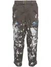 Kolor Paint-splattered Straight-leg Trousers In Grey