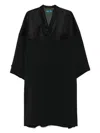 Kolor Panelled Coat In Black