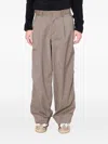 Kolor Pleated-leg Trousers In Brown