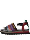 Kolor Patchwork-panelled Sandals In Multi
