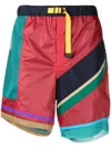 Kolor Sport-shorts Im Patchwork-look In Multicolour