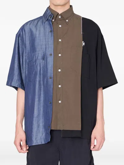 Kolor Patchwork Pocket Shirt In Multi