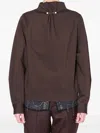Kolor Pearl-embellished High-neck Top In Brown