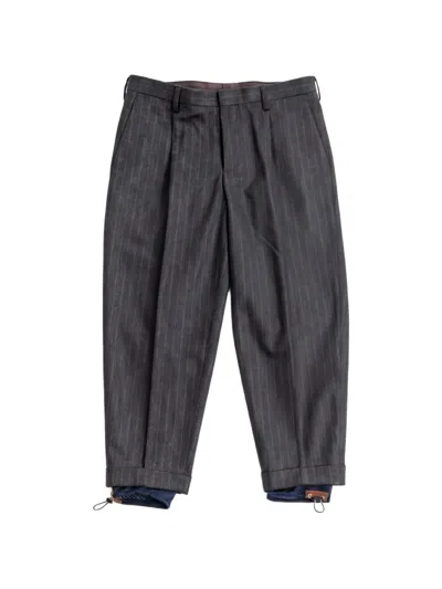 Kolor Pinstripe Pleated Trousers In Gray