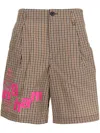 Kolor Plaid-check Pattern Shorts In Multicolour