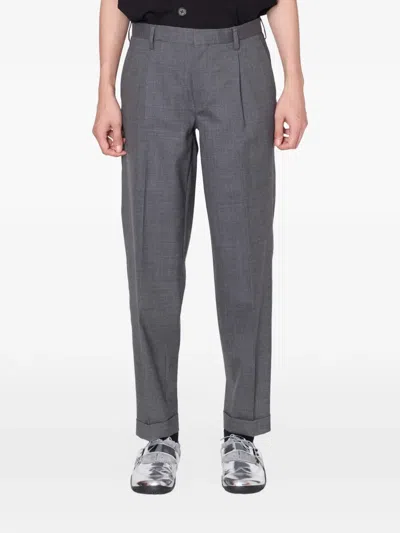 Kolor Pleated Cuffed Trousers In Gray