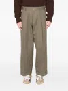 Kolor Pleated-cuffed Trousers In Green
