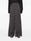 Kolor Pleated Plazzo Pants In Brown