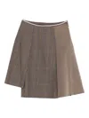 Kolor Prince Of Wales-check Skirt In Brown