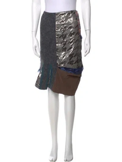 Pre-owned Kolor Printed Knee-length Skirt In Multicolor