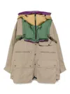 Kolor Removable-hood Jacket In Brown