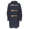 Kolor Rope Wood Toggle Button Parka Jacket In Blue