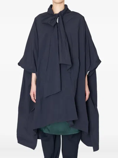 Kolor Ruched Cape In Blue