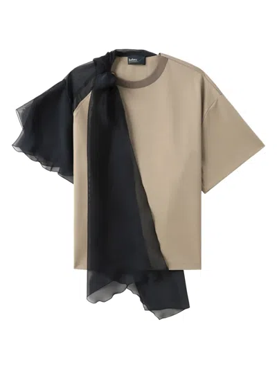 Kolor Sash-detail T-shirt In Neutrals