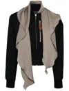 Kolor Scarf Detail Cropped Jacket In Blue