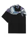 Kolor Scarf-detail One-sleeve T-shirt In Black