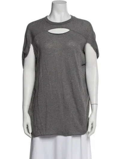 Pre-owned Kolor Scoop Neck Short Sleeve T-shirt In Gray