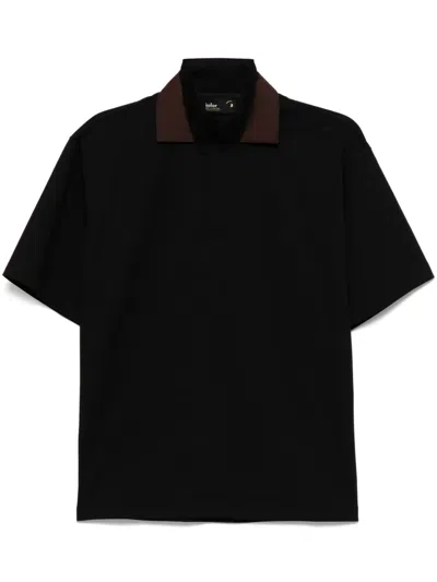 Kolor Short-sleeved Polo Shirt In Black