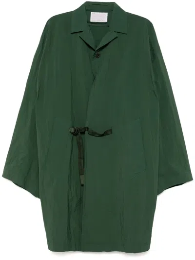 Kolor Single-breasted Coat In Green