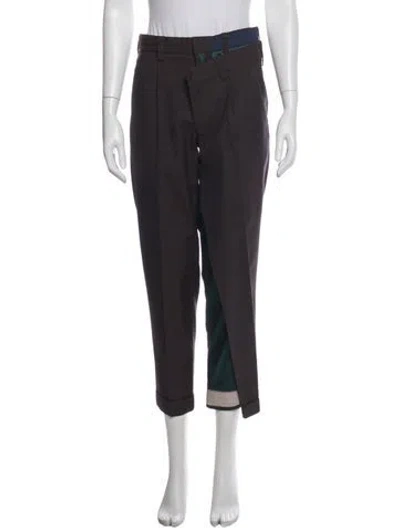 Pre-owned Kolor Straight Leg Pants In Brown