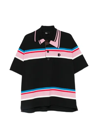 Kolor Striped Polo Shirt In Multi
