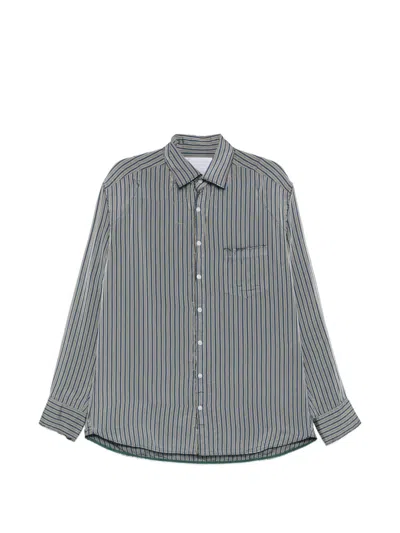 Kolor Striped-pattern Shirt In Gray