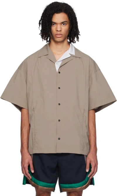 Kolor Taupe Layered Shirt In Neutrals