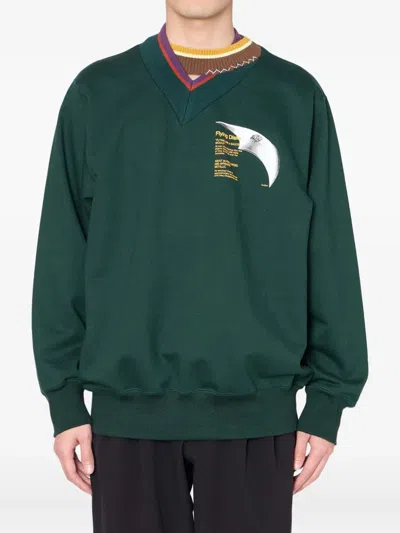 Kolor グラフィック スウェットシャツ In Green