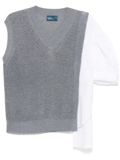 Kolor V-neck Jumper In Grey