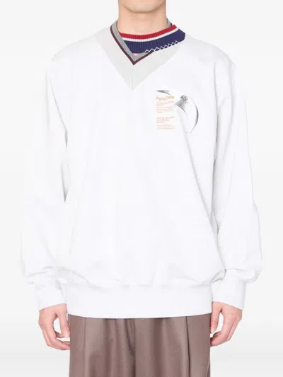 Kolor Vネック スウェットシャツ In White