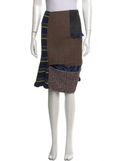 Pre-owned Kolor Vintage Midi Length Skirt In Multicolor