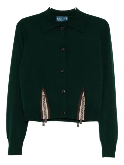 Kolor Wool Cardigan In Green