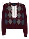 Kolor Wool Checked Jumper In Red