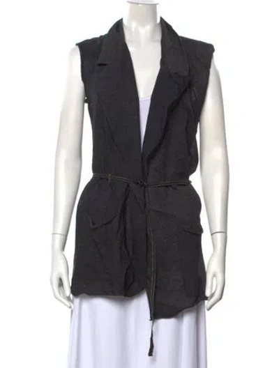Pre-owned Kolor Wool Sleeveless Top In Black