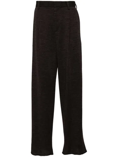 Kolor Wool Wide-leg Trousers In 褐色