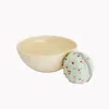 Kolos Ceramics White Handcrafted Sprinkled Macaron Cup