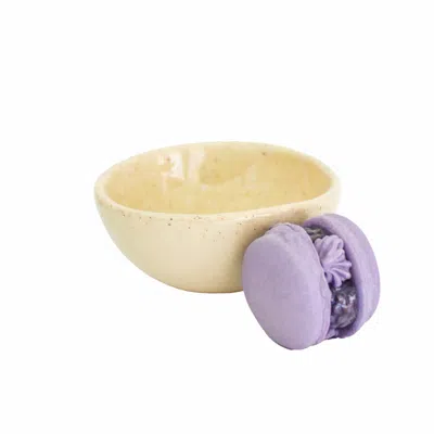 Kolos Ceramics White / Pink / Purple Handcrafted Mulberry Cream Macaron Cup