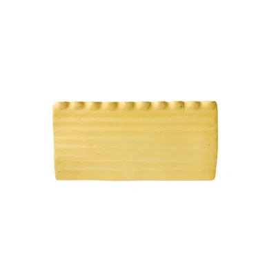 Kolos Ceramics Yellow / Orange Handcrafted Lasagna Pasta Pull