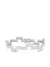 Kolours 14k White Gold Diamod Bracelet In Silver